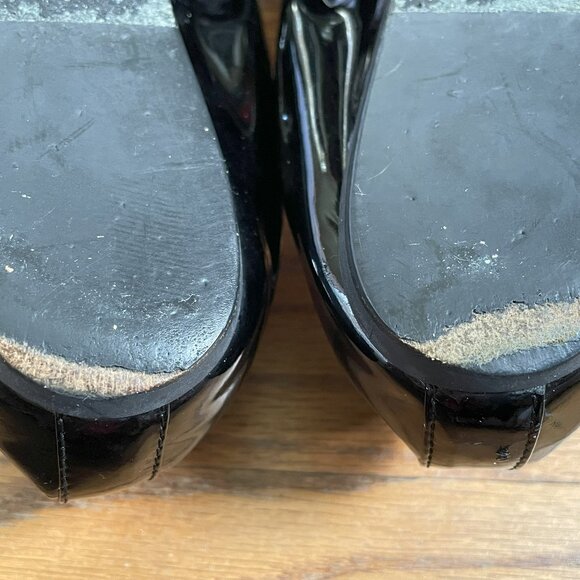 Lanvin Black Patent Leather Ballet Flats with Bow Accents, EU 40 - Picture 16 of 16